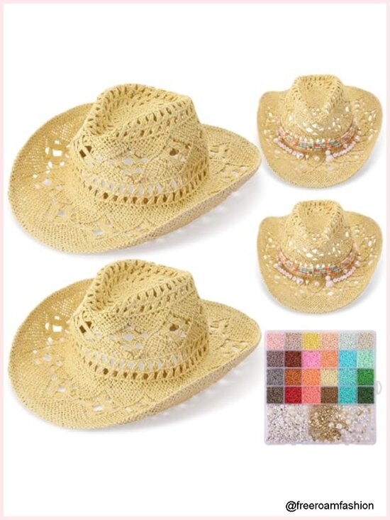 DIY Cowgirl Hat Craft Set with Beaded Kit for Bachelorette Party main image 6